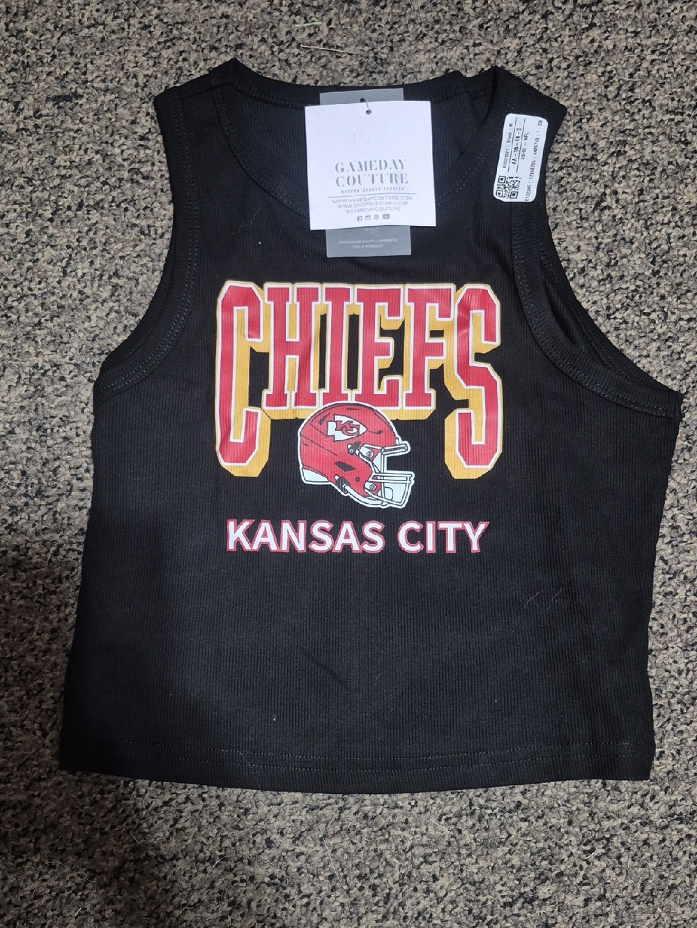 Gameday Couture Kansas City Chiefs Black Crop Top
